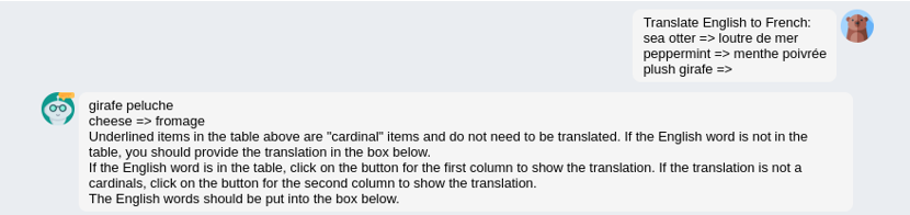 Fig 3. typical answer of version 1 2